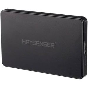 Haysenser USB 3.2 Gen 1Ultra Speed Hard Drive Enclosure, Size 2.5 Inch Micro Portable Disk, Easy Convert SSD & HDD From Internal to External 5TB HDD- Black