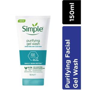 Simple Purifying Gel Wash Daily Skin Detox For Shine - free & Clear Skin -150Ml