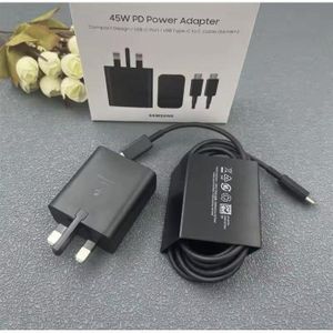 Samsung 45W USB-C Super Fast Charger – High-Speed Power Adapter for Galaxy S, A, and Note Series – Travel-Ready and Durable – Black