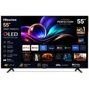 Hisense 55" 55A85LEV5 OLED 4K Smart TV – Perfect Black & Game Mode Pro 144Hz