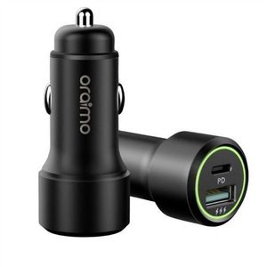 Oraimo 36w Fast Charging Car Charger USB & Type C Outlet - Black
