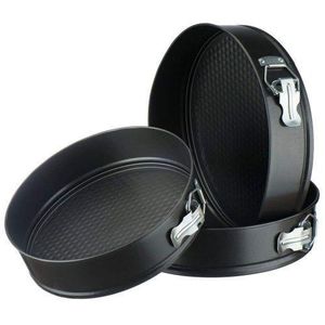 3 Pieces Of Cake Mould Pans - Black.