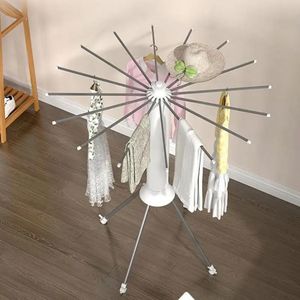 Tripod Clothes Drying Rack With Wheels- White 