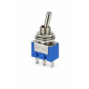 Ev MTS-102 Blue Mini Toggle Switch 3 pins SPDT On-On 3A