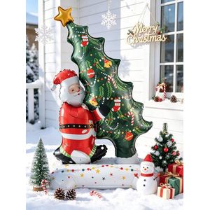 Christmas Balloons, Christmas Decorations, Balloons, Large, Santa Tree