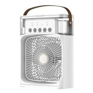 Portable Fan Air Conditioners USB Electric Fan LED Night Light Water Mist Fun 3 In 1 Air Humidifie For Home Car Mini Fan.