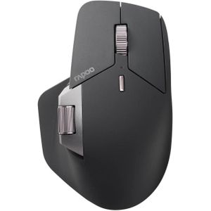 Rapoo MT760L Multi-device Wireless Mouse, Bluetoth 5.0, 2.4G multi-mode connection, 11 programmable buttons, 4K DPI,90 days battery life, PC - Matte Black