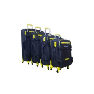 A set of 4 in 1 durable cloth material suitcases