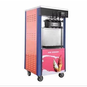 Commercial 3 Flavors Soft Serve Ice Cream Machine 20-30L Frozen Ice Cream Cones Machine Handness Adjustment Yogurt Ice Cream Maker with LCD Display