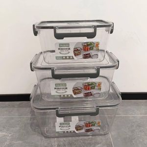 clear acrylic food storage containers. 