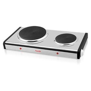 Saachi Double Hot Plate Electric Cooker - White, Black