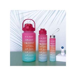 3 In 1 Extra Large Water Bottle Set-sport -Multicolored