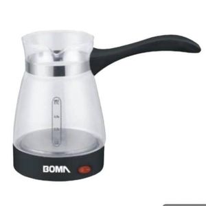Boma Grand Electronic Turkish Coffee Pot Glass Kettle with Separate Base -Transparent