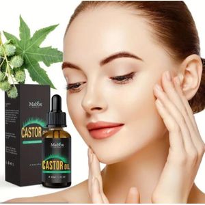 Mabox Castor Oil Stimulates Hair  Grow For Eyelashes, Eyebrows, Hair -30ml
