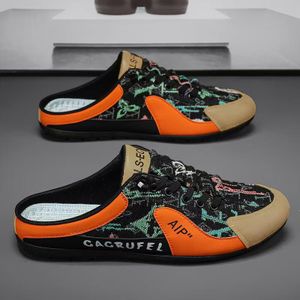 Men's Breathable Sandals Slippers Half Casual Open Shoes Black