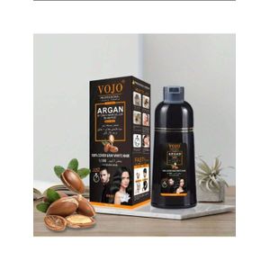 Vojo Black Hair Dye Shampoo for Gray Hair, 100% Grey Coverage, Herbal Ingredients