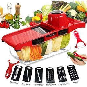 Food Processor Chopper Dicer Multi Blade Mandoline Vegetable Slicer Cutter multicolor