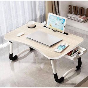 Multi functional Laptop stand with cup holder - White
