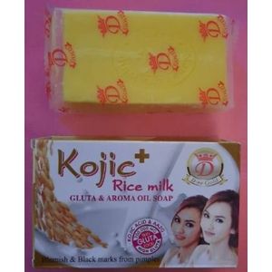 Kojic Acid Rice Milk Gluta & Aroma Oil Soap  Clears Blemish & Black marks from Pimples