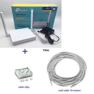 TP Link 300Mbps Wireless N Speed router , cable clips and 10 meters internet cable