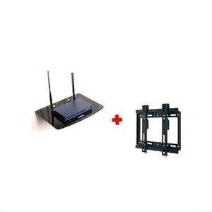 Pack Of TV Mount suitable for 14 to 42" + Decoder Wall Mount-Black