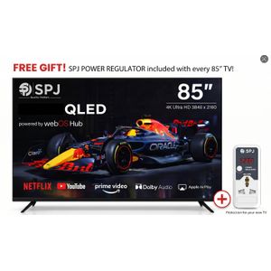 SPJ 85 Inch QLED  4K Smart webOS Hub TV  - Black