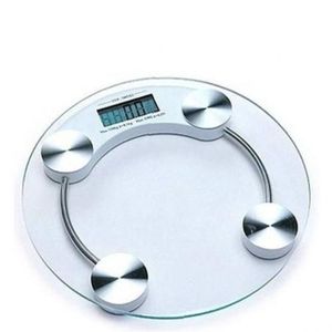 Digital Electronic Personal Glass Bathroom Weighing Scale - Silver