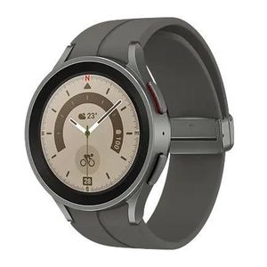 Samsung Galaxy Watch 5 Pro 45mm Smartwatch with GPS, LTE, Sleep Coaching, and Fast Charger Gray Titanium