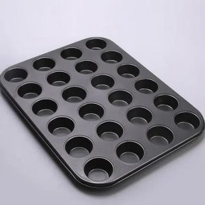 24 cup Mini Muffin cake non-stick tray - black
