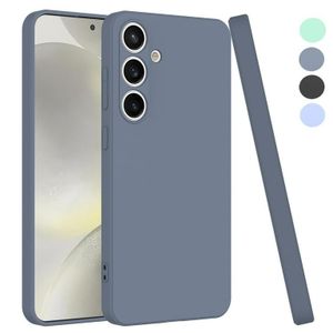 Samsung For Galaxy S24 Phone Case, Shockproof Liquid Silicone Case Full-Body Protective Rugged Rubber Slim Cover with Microfiber Lining for Galaxy S24 (Grey )