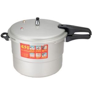 30CM  13L Aluminum Pressure Cooker With Steamer - Silver