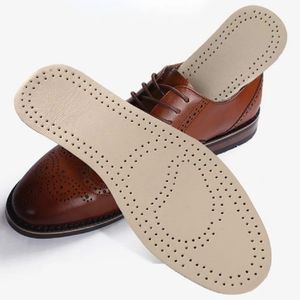 1 Pair  Of Unisex Comfort Breathable Leather Latex Insoles Shoes Insert Cushion Tan Insoles & Shoe Inserts, Health & Beauty, Medical, Mobility & Disability, Orthopedics & Support