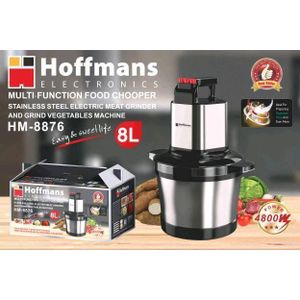 Hoffmans Stainless Steel 8L Multifunctional Food Processor - Silver