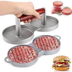 Double hole burger press