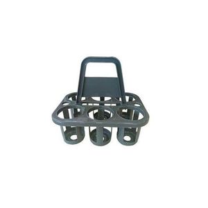 6-Piece Bottle Holder and Condiment Rack - Grey