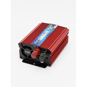 Lumina 500W domestic Power Inverter DC 12V to AC 220V Converter with USB Port & Cooling Fan – red Backup Power Supply