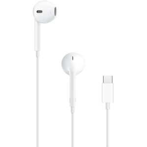 EarPods with 3.5mm Connection Headphone Plug For iPhone 781011 Pro Max Remote &amp Mic OEM Authentic with USB-C Plug, Wired Ear Buds with Built-in Remote to Control Music Phone Calls And Volume   - White 