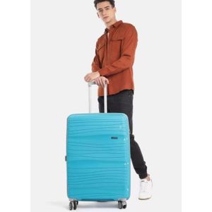Traveler's Choice A 4 Wheel waterproof Rubber suitcase For Traveling - Blue 