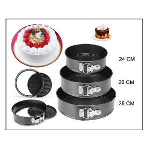 3pcs round cake mould pans