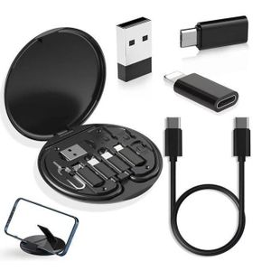 Data Cable Adapter Set, Type-C + Micro Usb Otg Adapter - Black