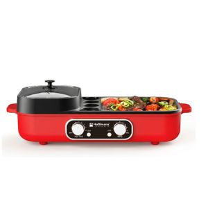 Hoffmans 3L Combined Smart Hot Pot and Grill  HM-3062 - Red