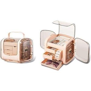 Portable Multi-Layer Jewelry & Cosmetic Organizer Box -