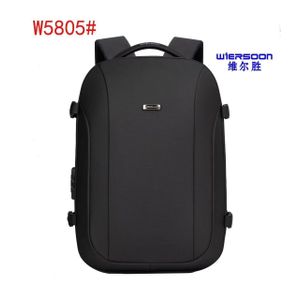  Slim Business Travel Computer Laptop Bag Shool Backpack Carry On With USB Port and Number Lock- Black