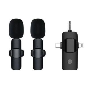 Original 3 in 1 Wireless Lavalier Microphones for iPhone, iPad, Android, Camera Recording
