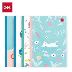 Deli Cute Aesthetic A5 Notebook Pastel Cat Design Journal for School & Office