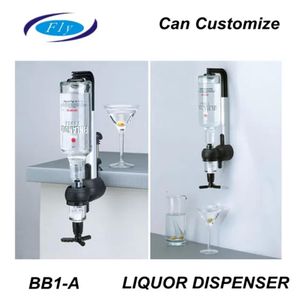 Single Bar Butler / Liquor Bottle Dispenser- Silver