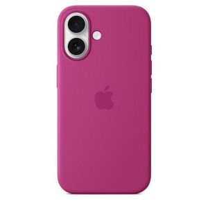 Apple iPhone 16 Silicone Case – Ultra Marine Pink, Black & Grey
