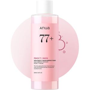 Anua Peach 77 Niacin Essence Toner 250ml / Brightening Toner For Face, Niacinamide, Panthenol, Ceramides, Facial Toner For Glass Skin, Korean Skin Care (8.45 Fl.oz.)