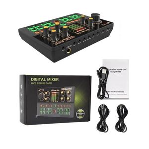 Other V90 Podcast Mixer & Sound Card - Audio Interface with Bluetooth 5.0, 4 Voice Changers