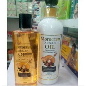 Moroccan Argan Oil Lightening Sunburn Acne Scars Light Complexion-Lotion +serum